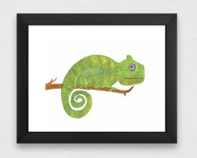 Load image into Gallery viewer, Chameleon Water Colour Print (NOT framed)