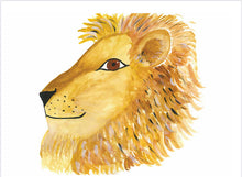 Load image into Gallery viewer, Lion Water Colour Print (NOT framed)
