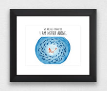 Load image into Gallery viewer, Koi Fish "I am never alone" Affirmation Water Colour Print (NOT framed)
