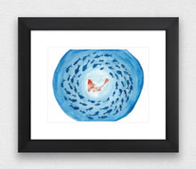 Load image into Gallery viewer, Koi Fish Water Colour Print (NOT framed)