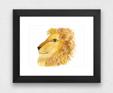 Load image into Gallery viewer, Lion Water Colour Print (NOT framed)