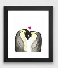Load image into Gallery viewer, Penguin Water Colour Print (NOT framed)