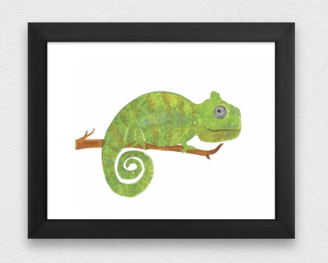 Chameleon Water Colour Print (NOT framed)