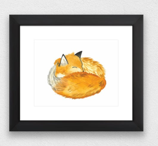 Fox Water Colour Print (NOT framed)