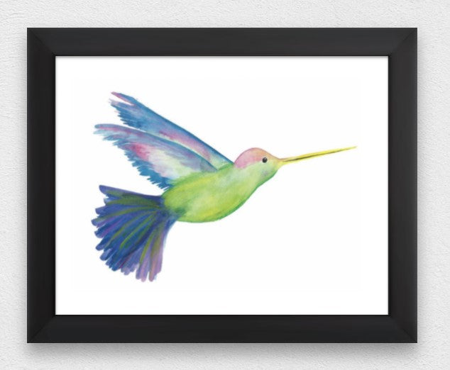 Hummingbird Water Colour Print (NOT framed)