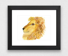 Load image into Gallery viewer, Lion Water Colour Print (NOT framed)
